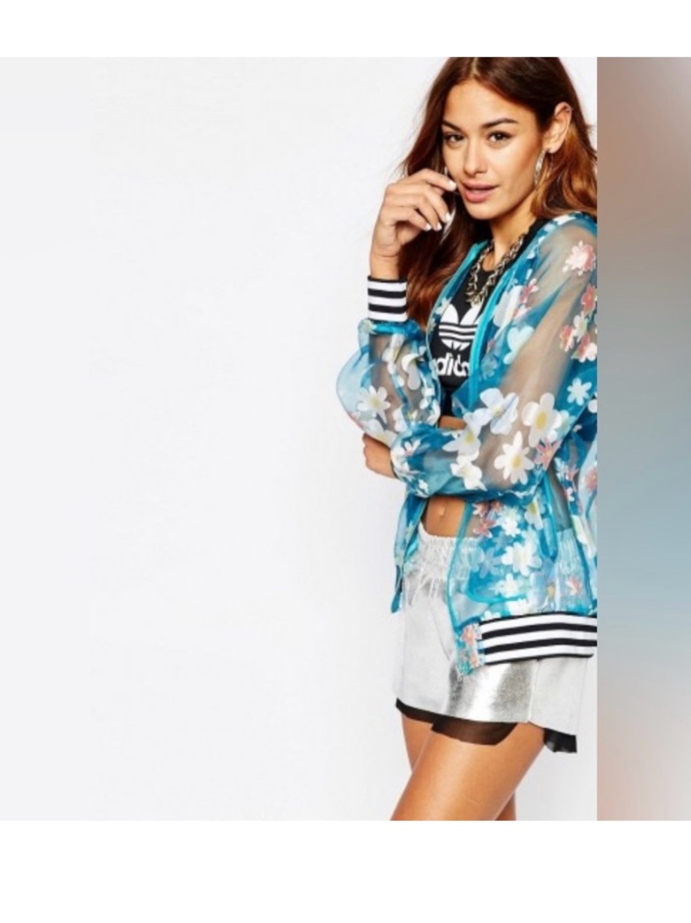 🔥 RARE! Adidas x Pharrell Williams Sheer Organza Daisy Track Jacket, size S